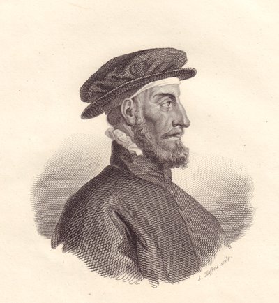 Portret włoskiego wydawcy i drukarza Paolo Manuzio (1512-1574) miedzioryt autorstwa S Maffeis autorstwa Unbekannt Unbekannt