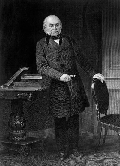 Portret John Quincy Adams (1767-1848), amerykański polityk i dyplomata, który był 6. prezydentem Stanów Zjednoczonych od 1825 do 1829, grawerowanie autorstwa Unbekannt Unbekannt