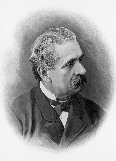 Portret Paolo Ferrari (1822-1889), włoski dramaturg i pisarz, grawer autorstwa Unbekannt Unbekannt