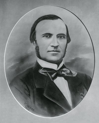 Portret Severino Grattoni (1815-1876), włoskiego architekta i inżyniera, grawer autorstwa Unbekannt Unbekannt