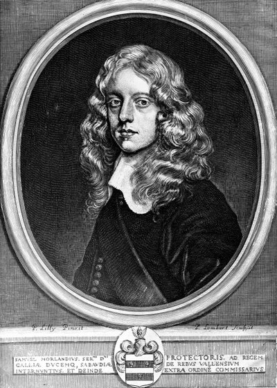 Sir Samuel Morland, angielski dyplomata, matematyk i wynalazca, ok. 1660 autorstwa Unbekannt Unbekannt