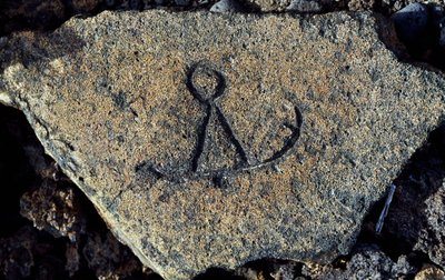 Grawerowanie kamienia, Okręg Archeologiczny Puako Petroglyph, Wyspa Hawaje, Stany Zjednoczone autorstwa Unbekannt Unbekannt
