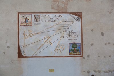 Zegar słoneczny, zegary słoneczne, Aiello del Friuli, Friuli, Włochy autorstwa Unbekannt Unbekannt
