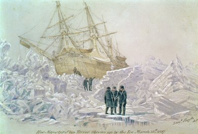 Incydent w podróży handlowej: HMS Terror Thrown up by the Ice, 15 marca 1837 autorstwa Lieutenant Smyth