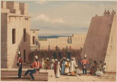 „Ghuznee. Więźniowie pod eskortą 19 Bombaju Native Piechoty” autorstwa Lieutenant Thomas (after) Wingate