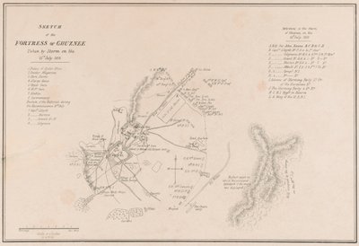 ?Szkic twierdzy Ghuznee. Schwytany przez Storma 23 lipca 1839 roku? autorstwa Lieutenant Thomas Wingate