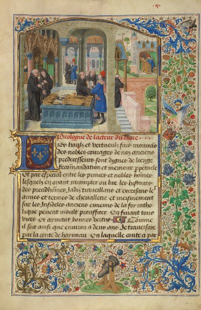 Autor wysłuchał historii Gilliona de Trazegnies autorstwa Lieven van Lathem