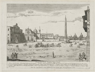 Prospekt Insygn[ium Miejsc Miasta Rzymu], 1666. autorstwa Lievin Cruyl