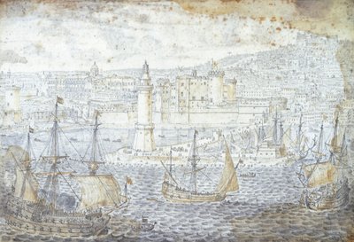 Widok Neapolu – Lievin Cruyl (1640-1720), Włochy autorstwa Lievin Cruyl