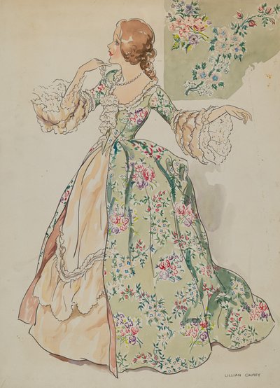Strój damski, ok. 1900 r. 1936. autorstwa Lillian Causey
