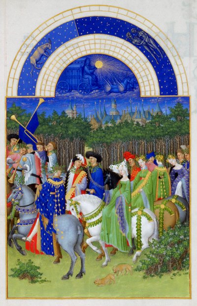 Maj bardzo bogate godziny księcia Berry, 1412-1416 autorstwa Limbourg Brothers