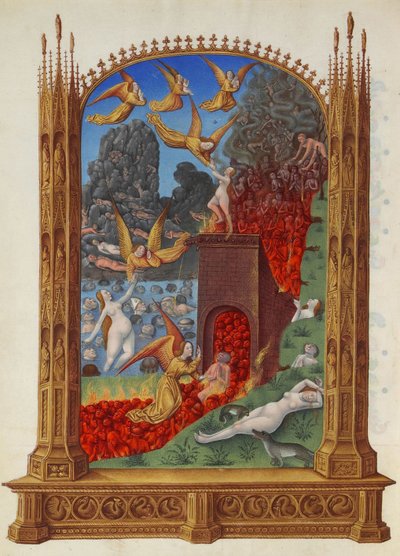 Oczyszczone dusze w czyśćcu Bardzo bogate godziny księcia de Berry autorstwa Limbourg Brothers