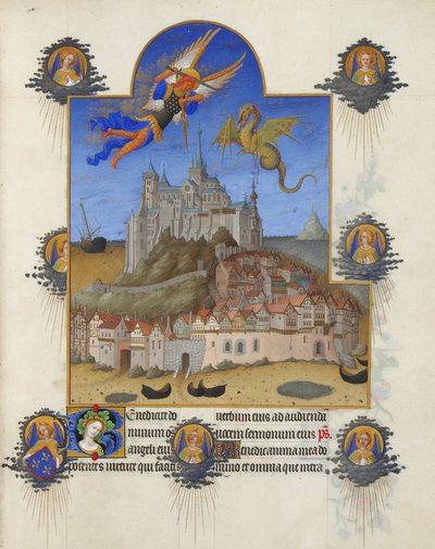 Très Riches Heures du Duc de Berry - Msza św autorstwa Limbourg Brothers