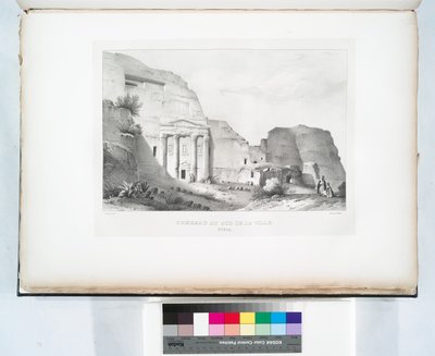 Grobowiec na południu miasta, Petra autorstwa Linant (Linant Pasha) Bellefonds