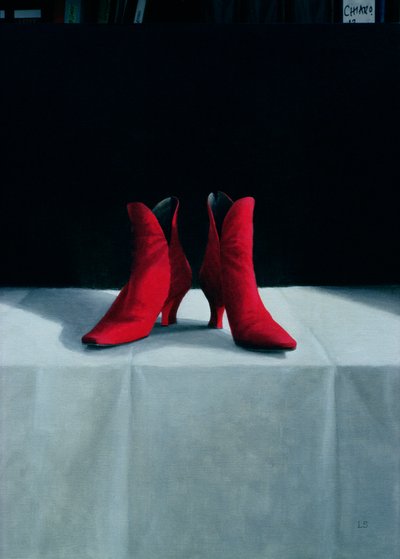 Czerwone buty, 1995 (akryl na pokładzie) autorstwa Lincoln Seligman