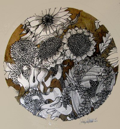 Rysunek tuszem (tusz, papier pergaminowy) autorstwa linda arthurs