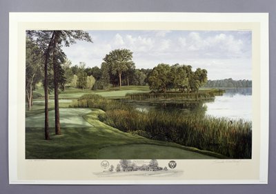 16. dołek, Hazeltine National Golf Club, Chaska, Minnesota, USA, 1991 autorstwa Linda Hartough