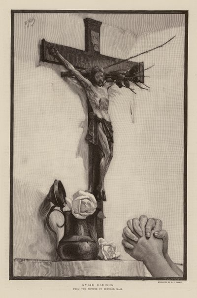 Kyrie eleison (grawerunek) autorstwa Lindsay Bernard Hall