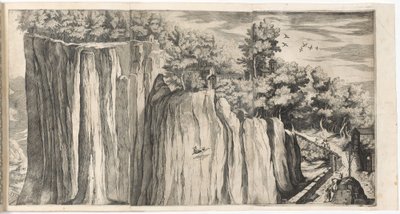 Widok na górę La Verna z drogi Casentino (Vue de la montagne della Vernia...) [tablica A] autorstwa Lino Moroni