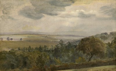 Rozległy krajobraz z chmurami, ok. 1850 autorstwa Lionel Constable