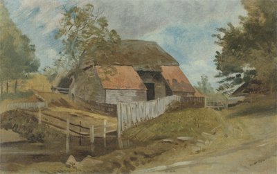 Stara Stodoła, ok. 1855 (olej na desce) autorstwa Lionel Constable