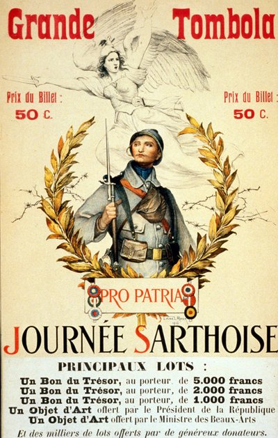 Wielka loteria: Dzień Sarthoise - plakat, chor. autorstwa Lionela Royera (1852-1926) autorstwa Lionel Noel Royer