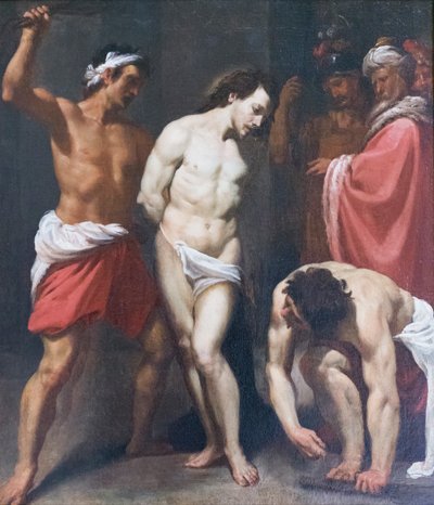 Biczowanie Chrystusa, Leonello Spada (olej na płótnie) autorstwa Lionello Spada