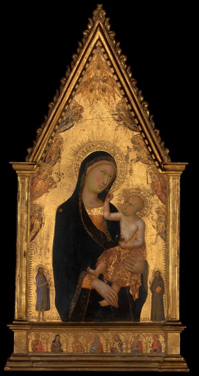 Madonna z Dzieciątkiem ze Świętymi i Aniołami, ca. 1350. autorstwa Lippo Memmi