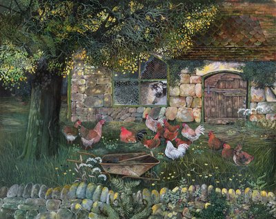 Kurnik, 1988 (atramenty, gwasz) autorstwa Lisa Graa Jensen
