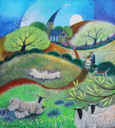 Kissing Gate, 2021 (akryl na papierze) autorstwa Lisa Graa Jensen