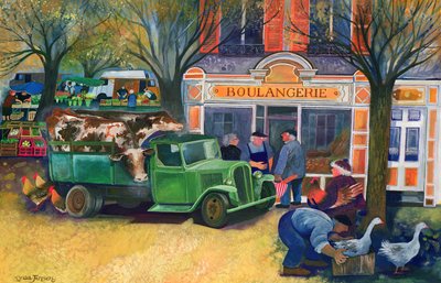 La Boulangerie (wc i gwasz na papierze) autorstwa Lisa Graa Jensen