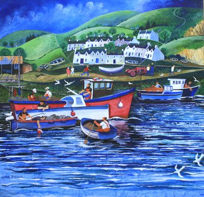Lądowanie, 2010, (akryl na papierze) autorstwa Lisa Graa Jensen