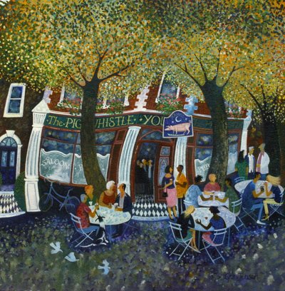 Pig and Whistle, 2011, (akryl na papierze) autorstwa Lisa Graa Jensen