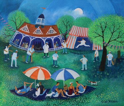Sunday Cricket 2016 (farby akrylowe na papierze) autorstwa Lisa Graa Jensen