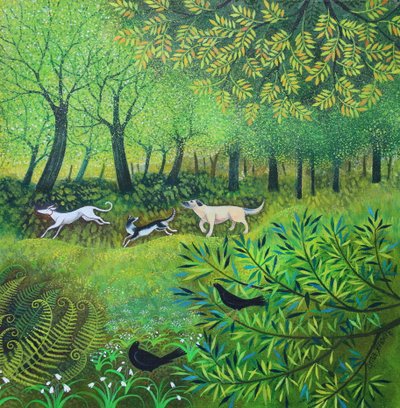 Trzech przyjaciół, 2024 (akryl na płótnie) autorstwa Lisa Graa Jensen