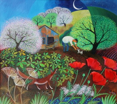 Czas iść 2017 (farby akrylowe na papierze) autorstwa Lisa Graa Jensen