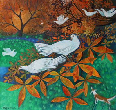 Białe gołębie, 2016 autorstwa Lisa Graa Jensen
