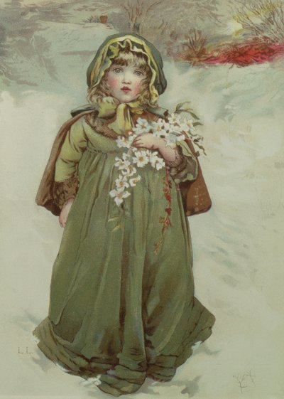 Frontyspis z Bożonarodzeniowych Róż, 1880 autorstwa Lizzie Mack