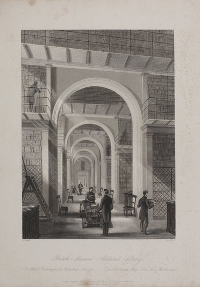 Muzeum Brytyjskie, Holborn, c.1850 (grafika) autorstwa Llewellyn (after) Jewitt
