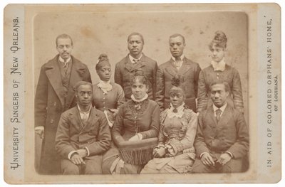 University Singers of New Orleans, ok. 1879 (zdjęcie) autorstwa Llewellyn A. Sawyer