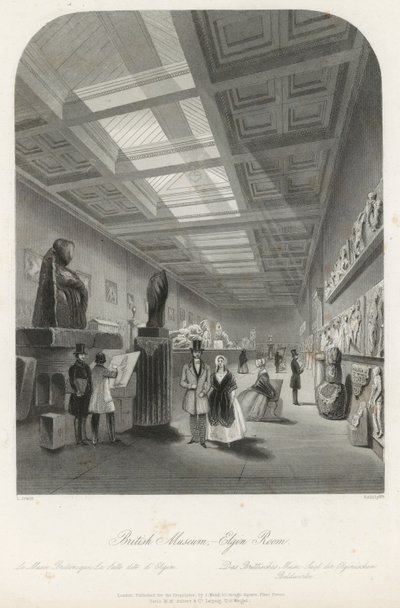 Elgin Room w British Museum autorstwa Llewellyn Jewitt