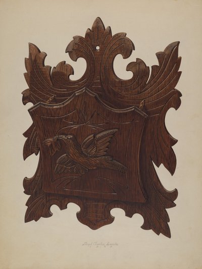 Stojak ścienny na gazety, 1939. autorstwa Lloyd Charles Lemcke