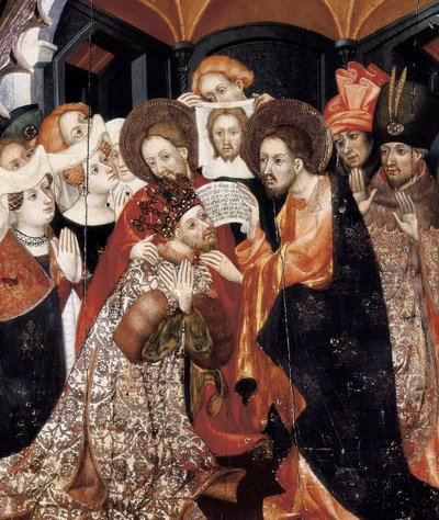 Ołtarz franciszkański z klasztoru Santa Clara autorstwa Lluís Borrassà
