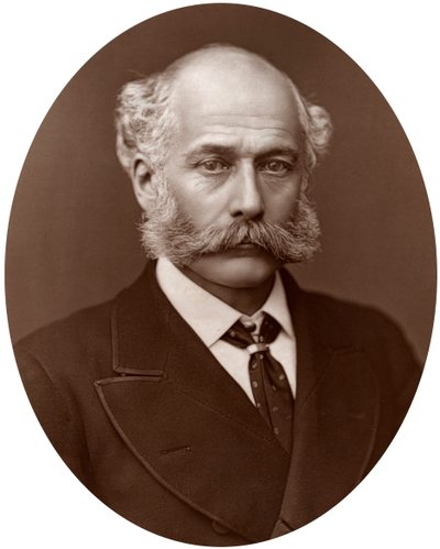 Sir Joseph Bazalgette, CB, brytyjski inżynier budownictwa, 1877. autorstwa Lock and Whitfield