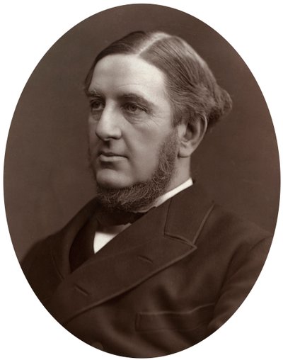 Sir William Vernon Harcourt QC, MP, profesor prawa międzynarodowego na Uniwersytecie w Cambridge, 1877. autorstwa Lock and Whitfield