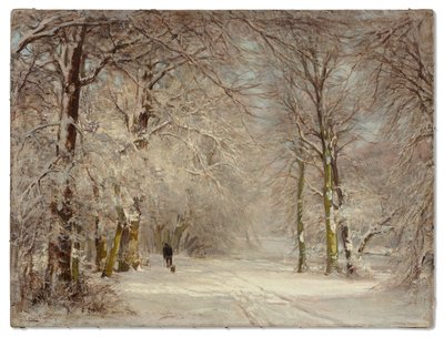 Ośnieżona ścieżka zimą (olej na płótnie) autorstwa Lodewijk Frederik Hendrik (1850 1936) Apol