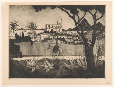 Bastia na Korsyce Bastia (tytuł oryginalny) autorstwa Lodewijk Schelfhout (signed by artist)