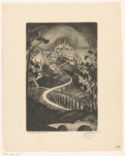 Berg La Montagne (oryginalny tytuł na obiekcie) autorstwa Lodewijk Schelfhout (signed by artist)