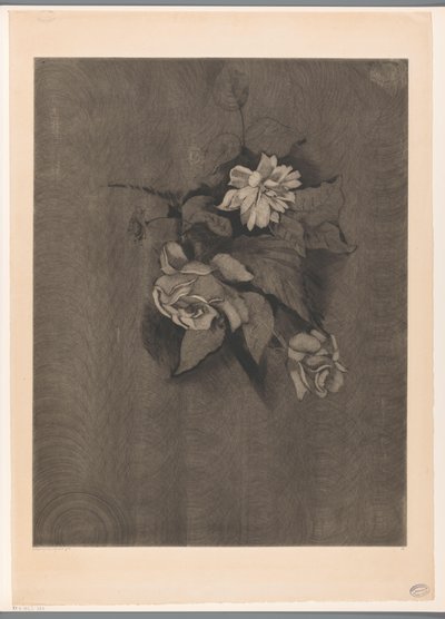 Kompozycja kwiatowa z różami Les Roses (tytuł oryginalny) autorstwa Lodewijk Schelfhout (signed by artist)