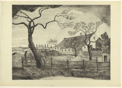 Farma z bydłem w Holandii Grande ferme Hollandais (tytuł oryginalny) autorstwa Lodewijk Schelfhout (signed by artist)